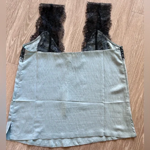 Lovestitch Light Blue Lace Straps Satin Cami Tank - Medium - Picture 5 of 5